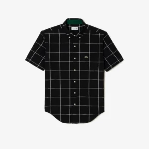 Lacoste Men's 3D Window Pane Button Down Shirt