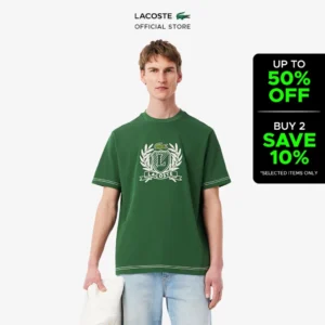 Lacoste Men's Japan Design Loose Fit Cotton Graphic T-shirt