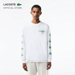 Lacoste Men's Long Sleeved Organic Cotton Loose Fit T-Shirt