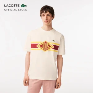 Lacoste Men's Round Neck Loose Fit Printed T-Shirt