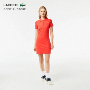lacoste women's stretch piqué polo dress